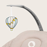 Leagan, Lionelo, Rio, Electric, Cu 3 viteze de leganare, Cu 8 melodii, Cu telecomanda, Cu husa detasabila, Cu perna detasabila, Centura in 3 puncte, Pana la 9 kg, Bej