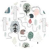 Lenjerie pat junior cu 4 piese, Qmini, Din bumbac certificat Oeko Tex Standard 100, 160 x 100 cm, Hedgehog