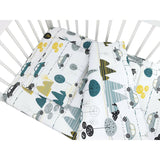 Lenjerie patut cu 5 piese, MimiNu, Cu cearceaf 120x60 cm, Pilota, Pernuta, 2 aparatori, Din bumbac certificat Oeko Tex Standard 100, Childrens Journey Grey