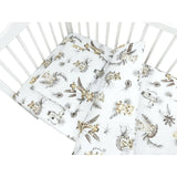 Lenjerie patut cu 5 piese, MimiNu, Cu cearceaf 120x60 cm, Pilota, Pernuta, 2 aparatori, Din bumbac certificat Oeko Tex Standard 100, Savanna