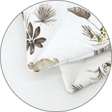 Lenjerie patut cu 3 piese, MimiNu, Cu cearceaf 120x60 cm, Pilota, Pernuta, Din bumbac certificat Oeko Tex Standard 100, Savanna