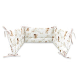 Lenjerie patut cu 3 piese, MimiNu, Pentru patut 120x60 cm, Cu protectie laterala, Din bumbac certificat Oeko Tex Standard 100, Fairy