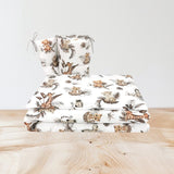 Lenjerie patut cu 3 piese, MimiNu, Pentru patut 120x60 cm, Cu protectie laterala, Din bumbac certificat Oeko Tex Standard 100, Savanna