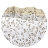 Lenjerie patut cu 3 piese, MimiNu, Premium, Pentru patut 120x60 cm, Cu protectie laterala, Din bumbac certificat Oeko Tex Standard 100, Cu dantela si volan, Meadow