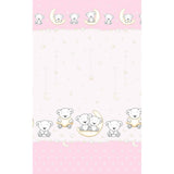 Lenjerie patut Hubners Ursulet pe Semiluna 4 piese roz