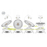 Balansoar, Lionelo, Bella, Multifunctional, Electric, Scaun reglabil, Ecran tactil si telecomanda, 6 miscari unice, 5 viteze, Cu melodii, Gri