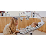 Balansoar, Lionelo, Bella, Multifunctional, Electric, Scaun reglabil, Ecran tactil si telecomanda, 6 miscari unice, 5 viteze, Cu melodii, Gri