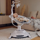 Balansoar, Lionelo, Bella, Multifunctional, Electric, Scaun reglabil, Ecran tactil si telecomanda, 6 miscari unice, 5 viteze, Cu melodii, Gri