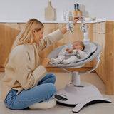 Balansoar, Lionelo, Bella, Multifunctional, Electric, Scaun reglabil, Ecran tactil si telecomanda, 6 miscari unice, 5 viteze, Cu melodii, Gri