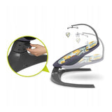 Balansoar si sezlong, Lionelo, Ralf, 2 in 1, Electric, Cu telecomanda si cablu USB, Cu miscare laterala de balansare si 5 niveluri diferite de viteza, Cu 12 melodii, Gri