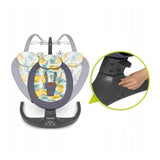 Balansoar si sezlong, Lionelo, Ralf, 2 in 1, Electric, Cu telecomanda si cablu USB, Cu miscare laterala de balansare si 5 niveluri diferite de viteza, Cu 12 melodii, Gri