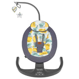 Balansoar si sezlong, Lionelo, Ralf, 2 in 1, Electric, Cu telecomanda si cablu USB, Cu miscare laterala de balansare si 5 niveluri diferite de viteza, Cu 12 melodii, Gri