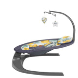 Balansoar si sezlong, Lionelo, Ralf, 2 in 1, Electric, Cu telecomanda si cablu USB, Cu miscare laterala de balansare si 5 niveluri diferite de viteza, Cu 12 melodii, Gri