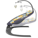 Balansoar si sezlong, Lionelo, Ralf, 2 in 1, Electric, Cu telecomanda si cablu USB, Cu miscare laterala de balansare si 5 niveluri diferite de viteza, Cu 12 melodii, Gri