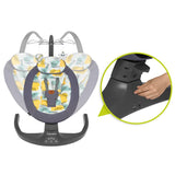 Balansoar si sezlong, Lionelo, Ralf, 2 in 1, Electric, Cu telecomanda si cablu USB, Cu miscare laterala de balansare si 5 niveluri diferite de viteza, Cu 12 melodii, Gri