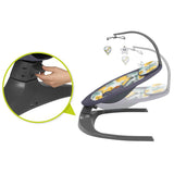 Balansoar si sezlong, Lionelo, Ralf, 2 in 1, Electric, Cu telecomanda si cablu USB, Cu miscare laterala de balansare si 5 niveluri diferite de viteza, Cu 12 melodii, Gri