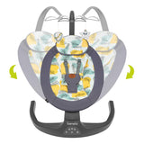 Balansoar si sezlong, Lionelo, Ralf, 2 in 1, Electric, Cu telecomanda si cablu USB, Cu miscare laterala de balansare si 5 niveluri diferite de viteza, Cu 12 melodii, Gri