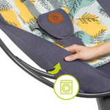 Balansoar si sezlong, Lionelo, Ralf, 2 in 1, Electric, Cu telecomanda si cablu USB, Cu miscare laterala de balansare si 5 niveluri diferite de viteza, Cu 12 melodii, Gri