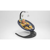 Balansoar si sezlong, Lionelo, Ralf, 2 in 1, Electric, Cu telecomanda si cablu USB, Cu miscare laterala de balansare si 5 niveluri diferite de viteza, Cu 12 melodii, Gri Grafit