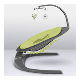 Balansoar si sezlong, Lionelo, Ralf, 2 in 1, Electric, Cu telecomanda si cablu USB, Cu miscare laterala de balansare si 5 niveluri diferite de viteza, Cu 12 melodii, Gri Grafit