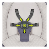 Balansoar si sezlong, Lionelo, Ralf, 2 in 1, Electric, Cu telecomanda si cablu USB, Cu miscare laterala de balansare si 5 niveluri diferite de viteza, Cu 12 melodii, Gri Grafit