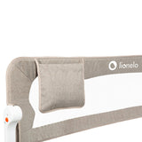 Protectie laterala pat, Lionelo, Eva, Cu buzunar accesorii, 150x35 cm, Conform cu standardul european de securitate BS7072, Bej