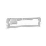 Protectie laterala pat, Lionelo, Eva, Cu buzunar accesorii, 150x35 cm, Conform cu standardul european de securitate BS7072, Gri
