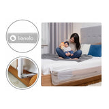 Protectie laterala pat, Lionelo, Eva, Cu buzunar accesorii, 150x35 cm, Conform cu standardul european de securitate BS7072, Gri