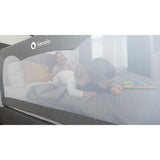 Protectie laterala pat, Lionelo, Hanna, Cu buzunar accesorii, 150x66 cm, Conform cu standardul european de securitate BS7072, Gri