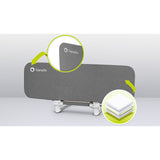 Protectie laterala pat, Lionelo, Lora, Pliabila, Sistem de blocare StandSafe, Geanta de transport inclusa, 105 x 45 cm, Gri