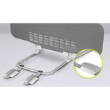 Protectie laterala pat, Lionelo, Lora, Pliabila, Sistem de blocare StandSafe, Geanta de transport inclusa, 105 x 45 cm, Gri