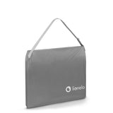 Protectie laterala pat, Lionelo, Lora, Pliabila, Sistem de blocare StandSafe, Geanta de transport inclusa, 105 x 45 cm, Gri