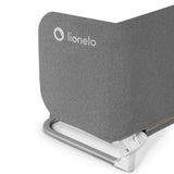 Protectie laterala pat, Lionelo, Lora, Pliabila, Sistem de blocare StandSafe, Geanta de transport inclusa, 105 x 45 cm, Gri
