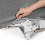 Protectie laterala pat, Lionelo, Lora, Pliabila, Sistem de blocare StandSafe, Geanta de transport inclusa, 105 x 45 cm, Gri