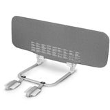 Protectie laterala pat, Lionelo, Lora, Pliabila, Sistem de blocare StandSafe, Geanta de transport inclusa, 105 x 45 cm, Gri