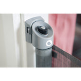 Poarta de siguranta, Lionelo, Tulia, Cu suruburi, Textila, Retractabila, Din Poliester, 140 cm, Conform cu standardul european de securitate EN1930, Negru