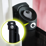 Poarta de siguranta, Lionelo, Tulia, Cu suruburi, Textila, Retractabila, Din Poliester, 140 cm, Conform cu standardul european de securitate EN1930, Negru