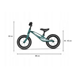 Bicicleta fara pedale, Lionelo, Bart Air, Usoara, Cu roti gonflabile, Cu cadru din magneziu, Cu ghidon si sa reglabile, Greutate 3.8 Kg, 12 inch, Conform cu standardul european de securitate EN71, Green Forest