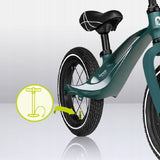 Bicicleta fara pedale, Lionelo, Bart Air, Usoara, Cu roti gonflabile, Cu cadru din magneziu, Cu ghidon si sa reglabile, Greutate 3.8 Kg, 12 inch, Conform cu standardul european de securitate EN71, Green Forest