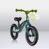 Bicicleta fara pedale, Lionelo, Bart Air, Usoara, Cu roti gonflabile, Cu cadru din magneziu, Cu ghidon si sa reglabile, Greutate 3.8 Kg, 12 inch, Conform cu standardul european de securitate EN71, Green Forest