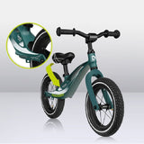 Bicicleta fara pedale, Lionelo, Bart Air, Usoara, Cu roti gonflabile, Cu cadru din magneziu, Cu ghidon si sa reglabile, Greutate 3.8 Kg, 12 inch, Conform cu standardul european de securitate EN71, Green Forest