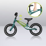 Bicicleta fara pedale, Lionelo, Bart Air, Usoara, Cu roti gonflabile, Cu cadru din magneziu, Cu ghidon si sa reglabile, Greutate 3.8 Kg, 12 inch, Conform cu standardul european de securitate EN71, Green Forest