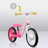 Bicicleta fara pedale, Lionelo, Alex, Usoara, Cu ghidon si sa reglabile, Greutate 3.3 Kg, Cu roti din spuma EVA, 12 inch, Bubblegum