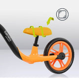 Bicicleta fara pedale, Lionelo, Alex, Usoara, Cu ghidon si sa reglabile, Greutate 3.3 Kg, Cu roti din spuma EVA, 12 inch, Orange