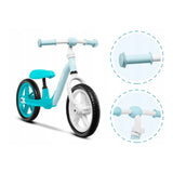 Bicicleta fara pedale, Lionelo, Alex, Usoara, Cu ghidon si sa reglabile, Greutate 3.3 Kg, Cu roti din spuma EVA, 12 inch, Turquoise