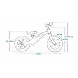 Bicicleta fara pedale, Lionelo, Bart, Usoara, Cu cadru din magneziu, Cu ghidon si sa reglabile, Greutate 3 Kg, 12 inch, Conform cu standardul european de securitate EN71, Auriu