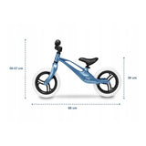 Bicicleta fara pedale, Lionelo, Bart, Usoara, Cu cadru din magneziu, Cu ghidon si sa reglabile, Greutate 3 Kg, 12 inch, Conform cu standardul european de securitate EN71, Sky Blue