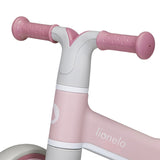 Bicicleta fara pedale, Lionelo, Villy, Cu 4 roti, Din spuma EVA si TPR, Stabila, Manere moi, antiderapante, 12- 36 luni, Sustine pana la 30 kg, Certificata EN 71-1:2014, EN 71-2:2011, EN 71-3:2019, Roz