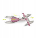 Bicicleta fara pedale, Lionelo, Villy, Cu 4 roti, Din spuma EVA si TPR, Stabila, Manere moi, antiderapante, 12- 36 luni, Sustine pana la 30 kg, Certificata EN 71-1:2014, EN 71-2:2011, EN 71-3:2019, Roz