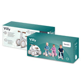 Bicicleta fara pedale, Lionelo, Villy, Cu 4 roti, Din spuma EVA si TPR, Stabila, Manere moi, antiderapante, 12- 36 luni, Sustine pana la 30 kg, Certificata EN 71-1:2014, EN 71-2:2011, EN 71-3:2019, Roz